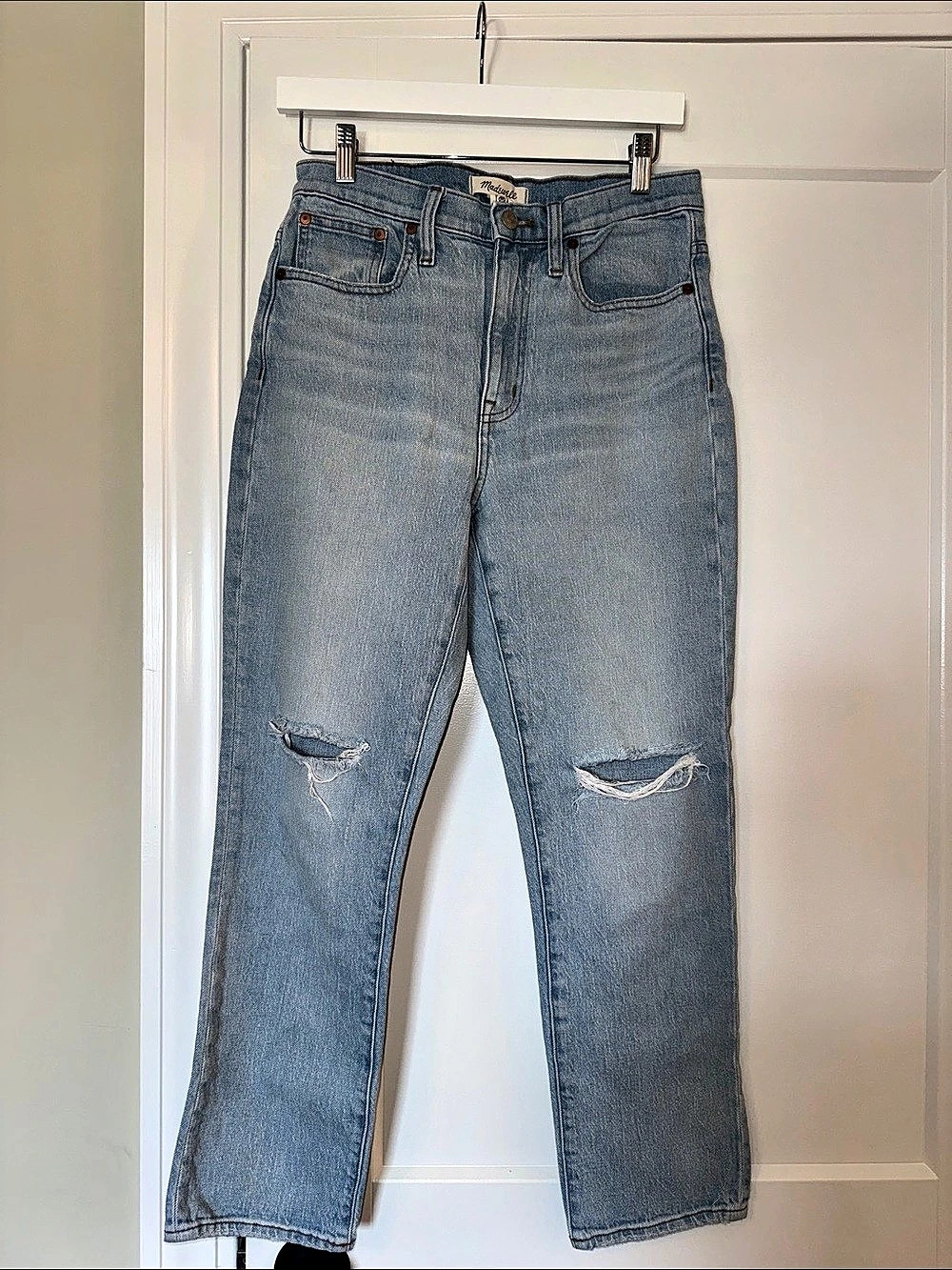 Madewell The High-Rise Slim Crop Boyjean Blue Waist 26